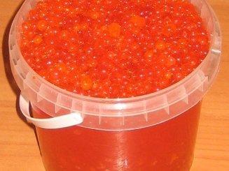 Икра красная фальшивая (для оформления тортов и салатов)