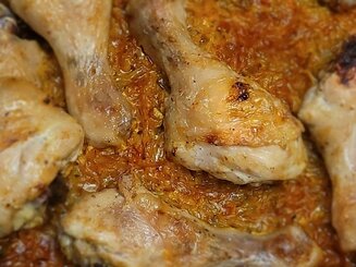 Капуста, запечённая в духовке с курочкой