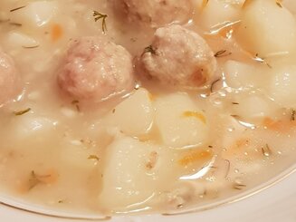 Геркулесовый суп с фрикадельками