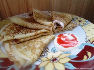 Заварные блины на кефире