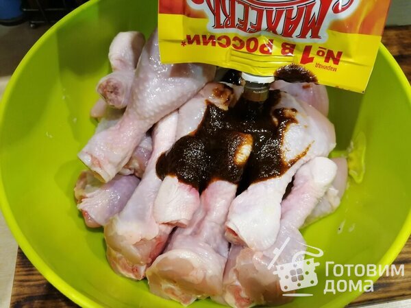 Куриная голень под маринадом  барбекю от Махеев фото к рецепту 2