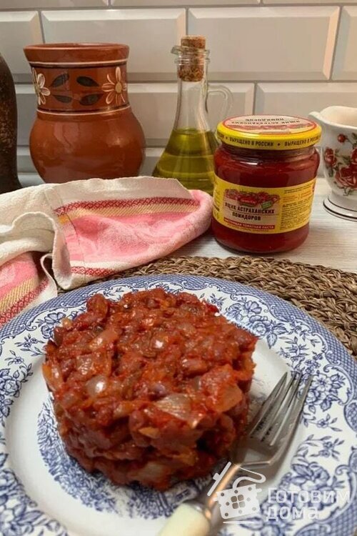 Рассыпчатая фасоль в томатном соусе