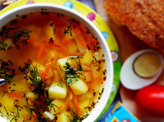 Куриный картофельный супчик с рисом для малышей