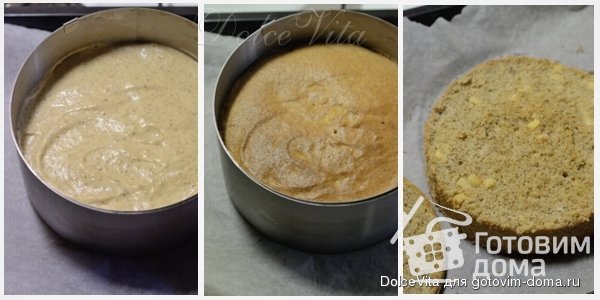 Ореховый пирог с кремом и ягодами фото к рецепту 3