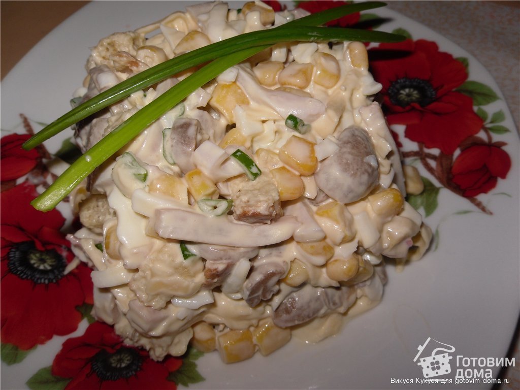 📖 Рецепты салатов из кальмара - как приготовить в домашних условиях - Дикоед