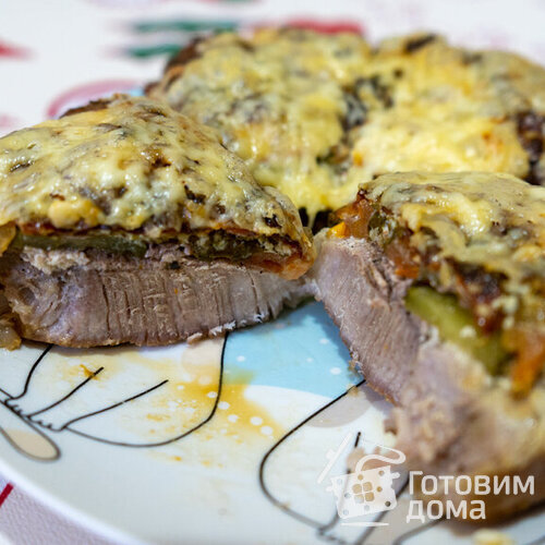 Мясо под шубой в духовке