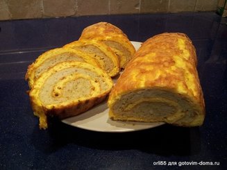 Яично-мясной рулет