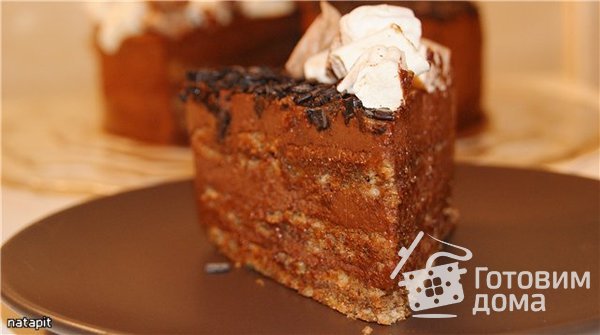 Шоколадно-ореховый торт без муки фото к рецепту 1