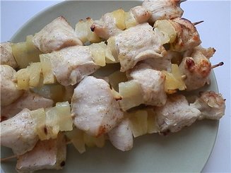 Куриный шашлычок с ананасами