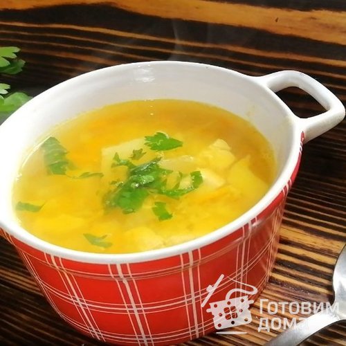 Чечевичный суп с курицей - простой рецепт