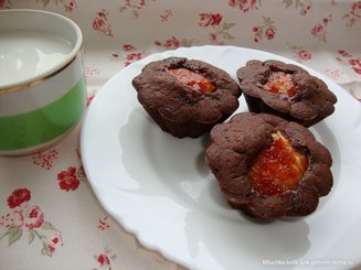 Шоколадно-яблочные маффины