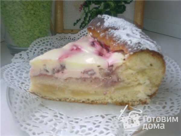 Двойной пирог (с яблоками и клубникой) фото к рецепту 2