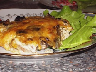 Запеченная свинина с грибами