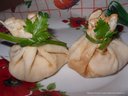 Блинные мешочки с начинкой из курицы с сыром от Викуся Кукуся Блинные мешочки с начинкой из курицы с сыром от Викуся Кукуся