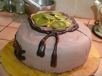 Торт "Мешок с деньгами"