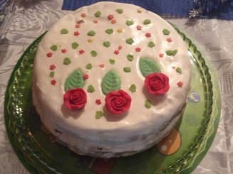 Яблочно-ореховый торт с карамельным кремом