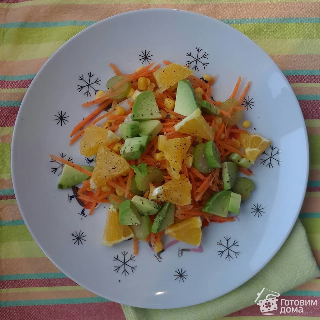 Салат с кукурузой и авокадо картинки Салат с кукурузой и авокадо картинки