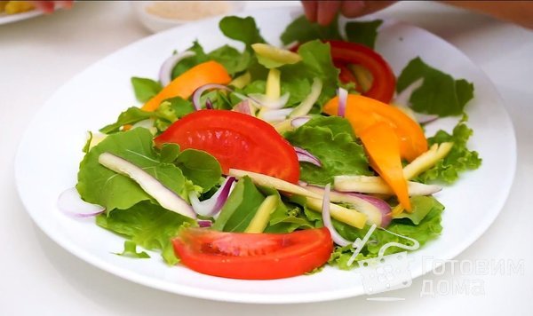 Теплый салат с говядиной и овощами фото к рецепту 5