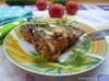 Карп, запеченный с базиликом и лимоном