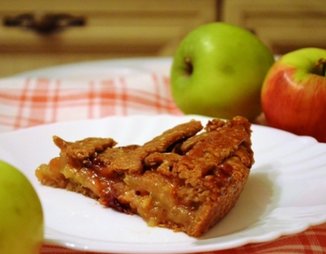 "Август" - постный яблочный пирог на ц/з и ржаной муке