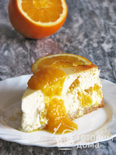 Апельсиновый чизкейк с соусом манго фото к рецепту 1