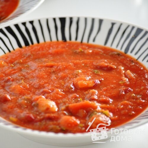 Sopa de tomate com feijão -томатный суп с фасолью