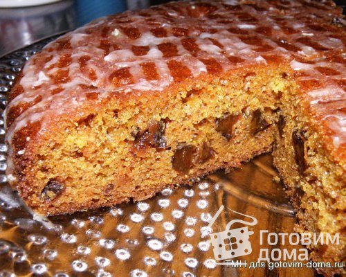 Морковный пирог с черносливом
