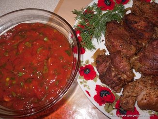 Шашлык в духовке на "луковой подушке"