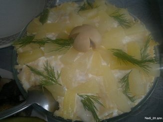 Салат " Ананасовый букет"