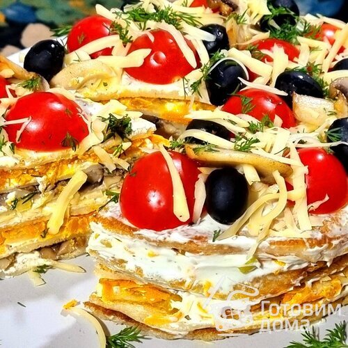 Закусочный пирог из блинов