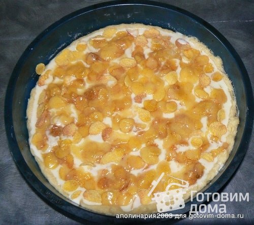 Пирог с нектаринами и кукурузными хлопьями фото к рецепту 5