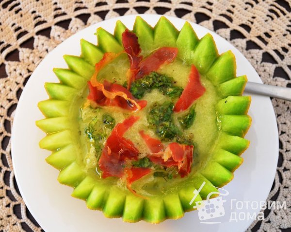 Potage de melon (Суп-потаж из дыни) 2 варианта фото к рецепту 2