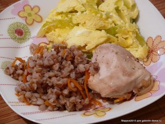 Курица с гречкой в духовке