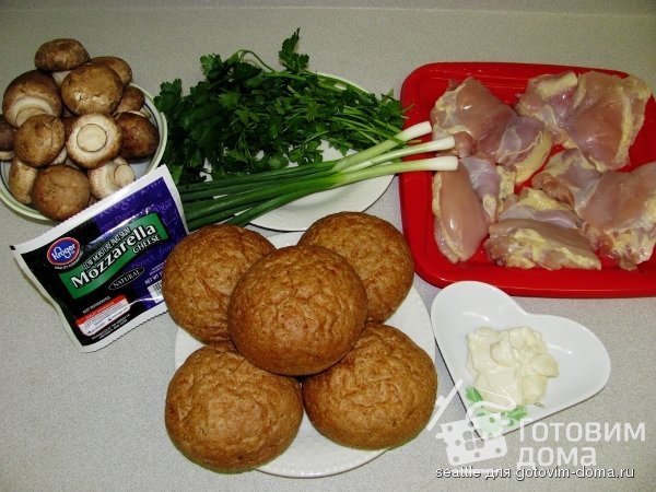 Булочки фаршированные мясом и грибами фото к рецепту 1