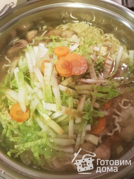 Китайский суп с курицей и грибами фото к рецепту 6