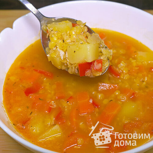 Постный суп из красной чечевицы с картофелем - пошаговый рецепт с фото на  Готовим дома