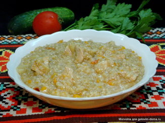 Пшеничная каша с курицей