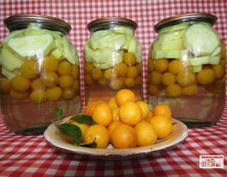 Кабачки с алычой «как ананасы» (Домашние ананасы)