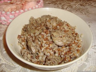 Гречка с печенкой в мультиварке