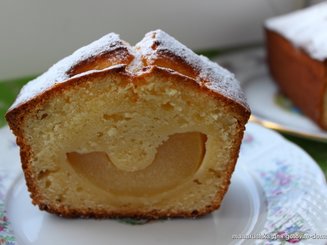 Творожный кекс с грушами