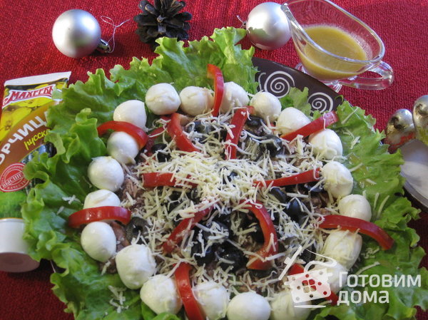 Салат с тунцом и моцареллой фото к рецепту 9