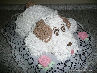 Торт-собачка 3D