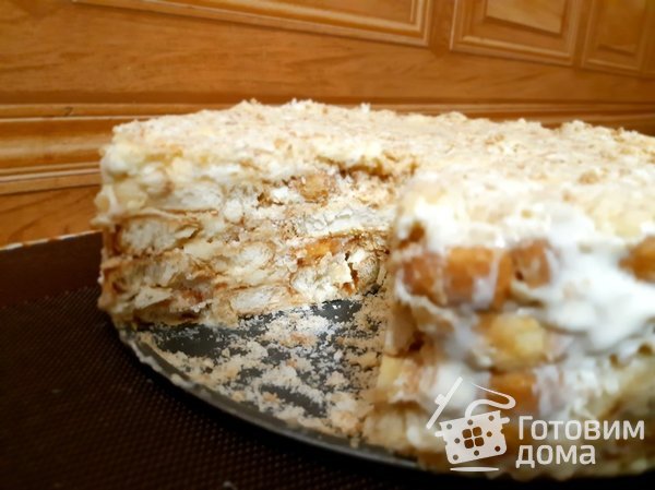Слоеный торт без выпечки фото к рецепту 8