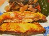 Камбала с картофелем и грибами