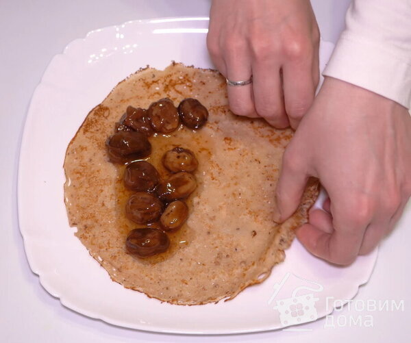Блины на молоке с орехами фото к рецепту 9