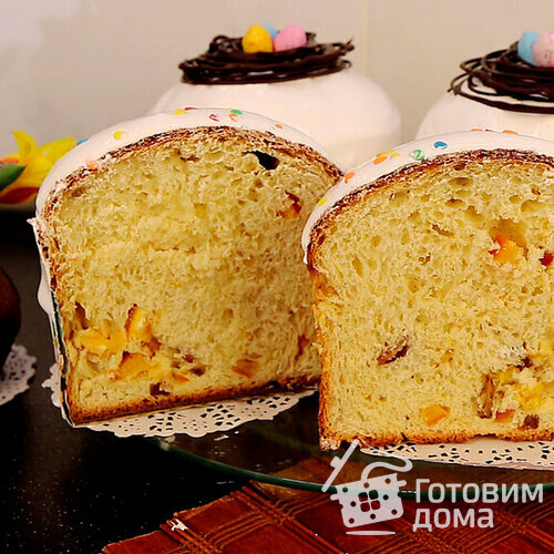 Пасхальный  кулич на сливках
