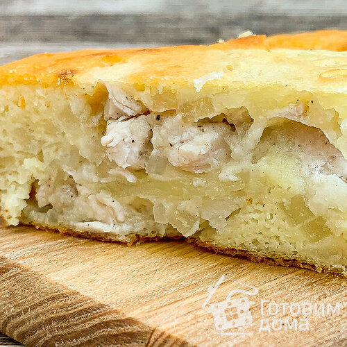 Пирог с курицей и картофелем