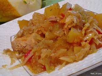 Овощное рагу с картофелем и курицей