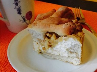 Творожный пирог с яблоками