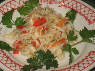 Салат с капустой "Пестренький"